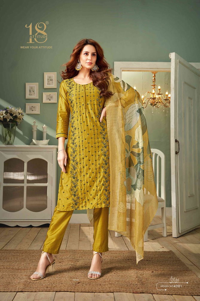 Elite Vol 4 By18 Attitude Viscose Designer Kurti With Bottom Dupatta Wholesale Price n Surat
